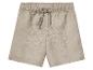 Beige linnen shorts met trekkoord.