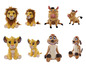 Pluche speelgoed van The Lion King, waaronder Simba, Pumbaa en Timon.