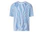 Blauw-wit gestreept T-shirt met korte mouwen