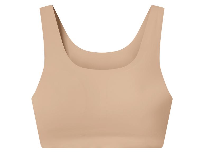 Naadloze beige sportbeha voor dames