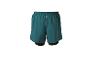 Donkergroene sportshort met zwarte binnenbroek