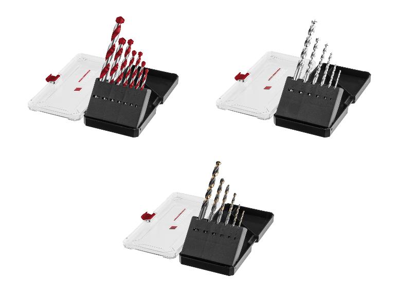 Irwin metaal- en houtboorsets in opbergkoffers.