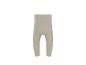 Beige geribbelde baby legging met hoge taille.