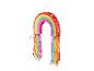 Kleurrijke regenboog piñata voor feestjes.