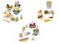 Houten keukenspeelgoed: salade-, fastfood- en taartbakset.