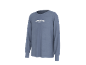 Blauw shirt met lange mouwen en 'WEEKEND VIBES' op de borst gedrukt