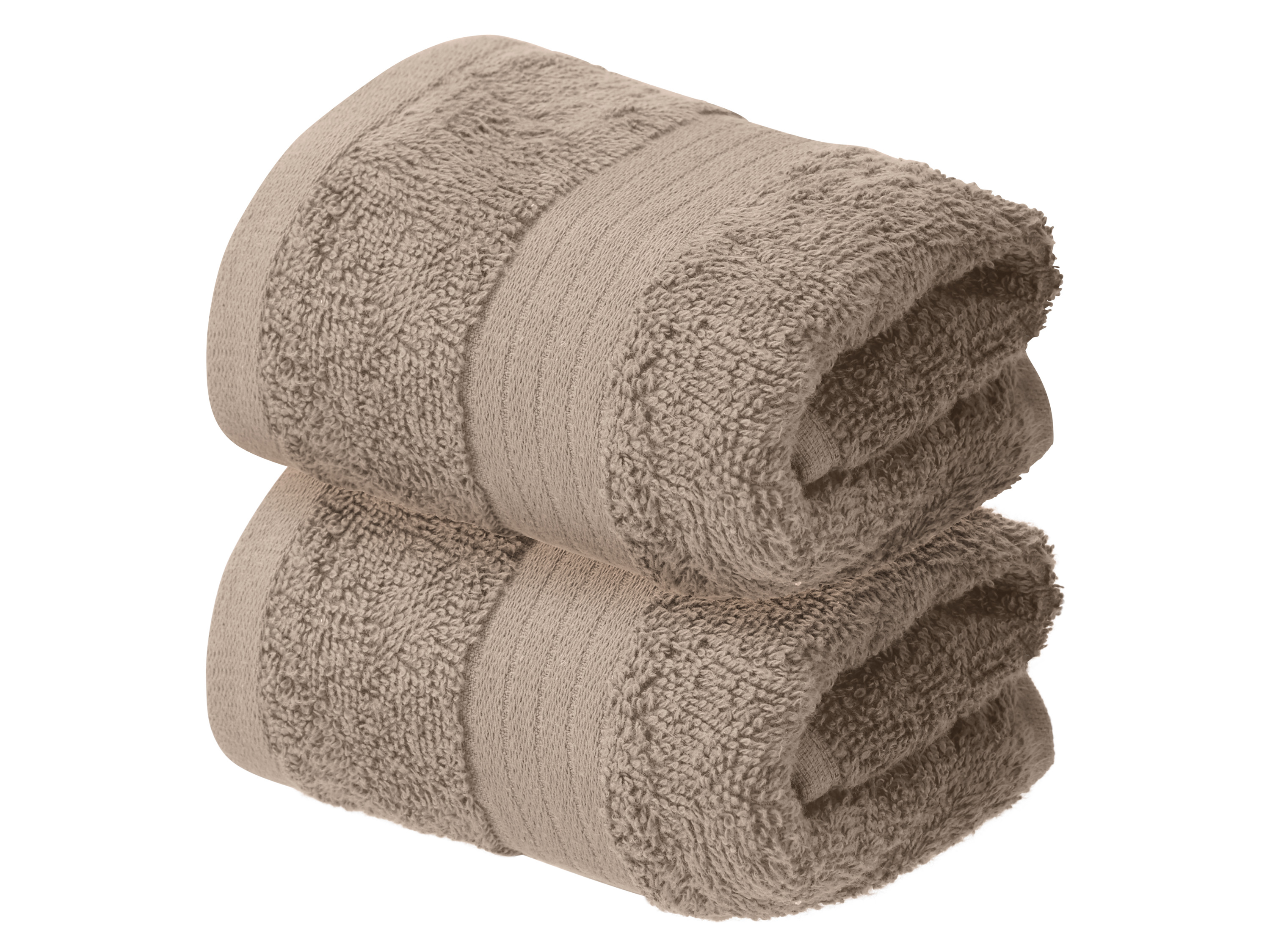 LIVARNO Set van 2 gastendoekjes 30 x 50 cm (Beige)