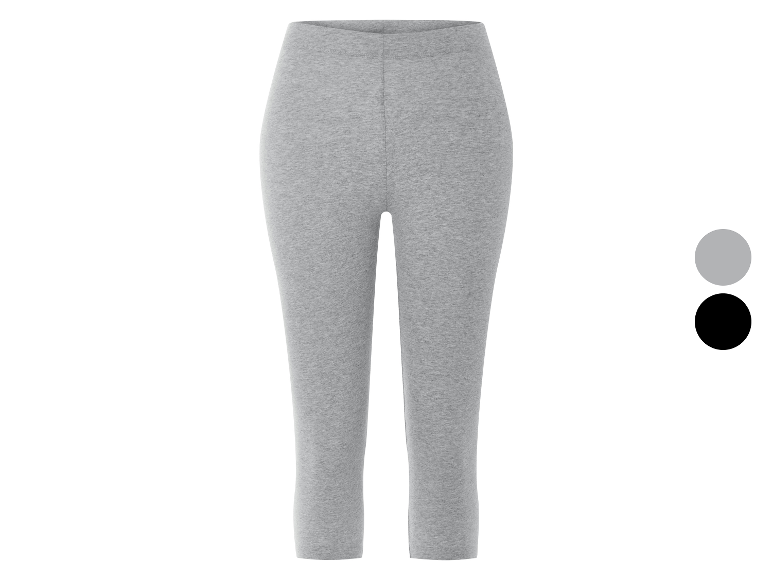 Grijze 3/4 leggings, ook verkrijgbaar in lichtgrijs en zwart.