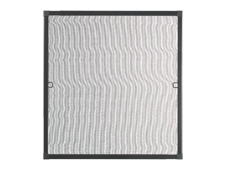 Insectenhor voor raam met donker frame en handgrepen