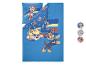 Blauw dekbedovertrek en kussensloop set met cartoon hondenfiguren