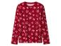 Rood shirt met lange mouwen met sneeuwvlok- en strikpatroon