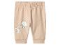 Beige babybroek met elastische taille en Winnie de Poeh en Knorretje print