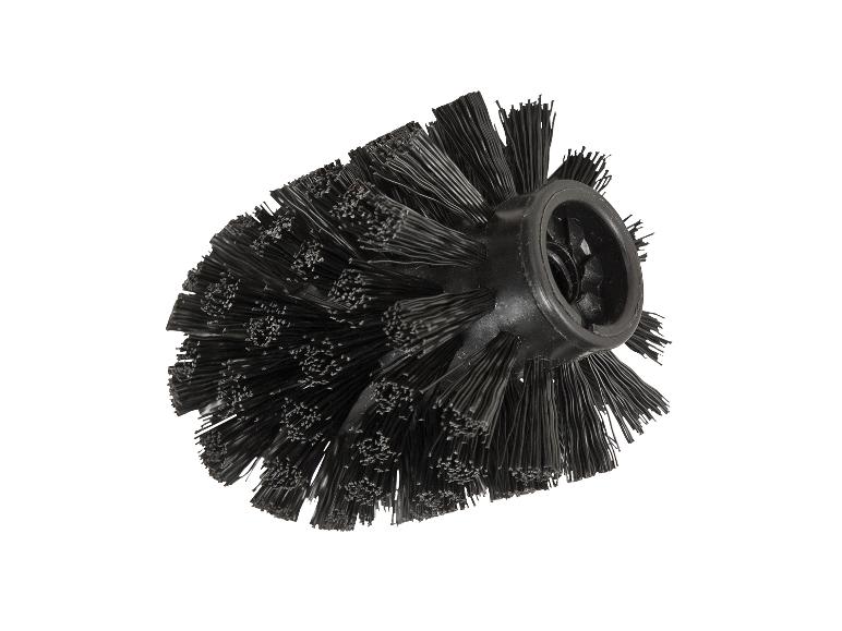 Zwarte toiletborstel geïsoleerd op witte achtergrond.