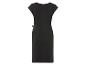 Minimalistische midi jurk, zwart.