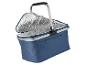 Blauwe TopMove koelmand met zilveren binnenvoering voor picknicks.