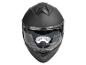 Matzwarte motorhelm met helder vizier en intern zonnevizier