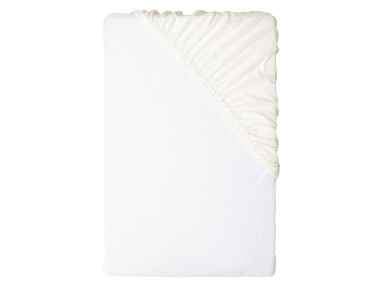 Wit badstof hoeslaken met elastiek