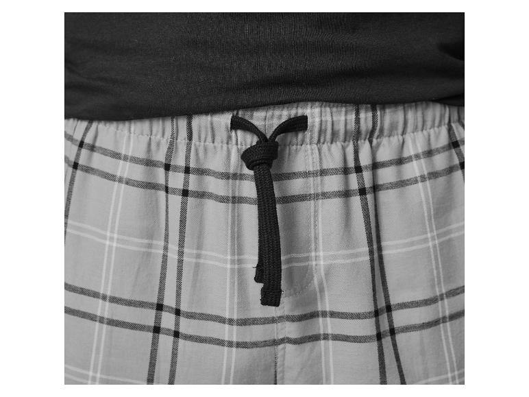 Grijze geruite broek met zwart trekkoord