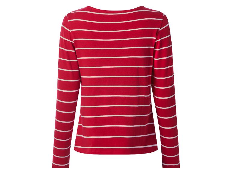Rood-wit gestreepte top met lange mouwen, achterkant