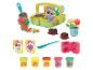 Play-Doh tuinierset met mand, gereedschap, bloempotten en kleurrijke boetseerklei.