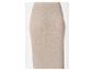 Lange beige gebreide rok.