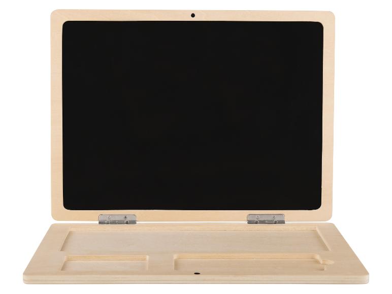 Houten laptop of magnetische klok
