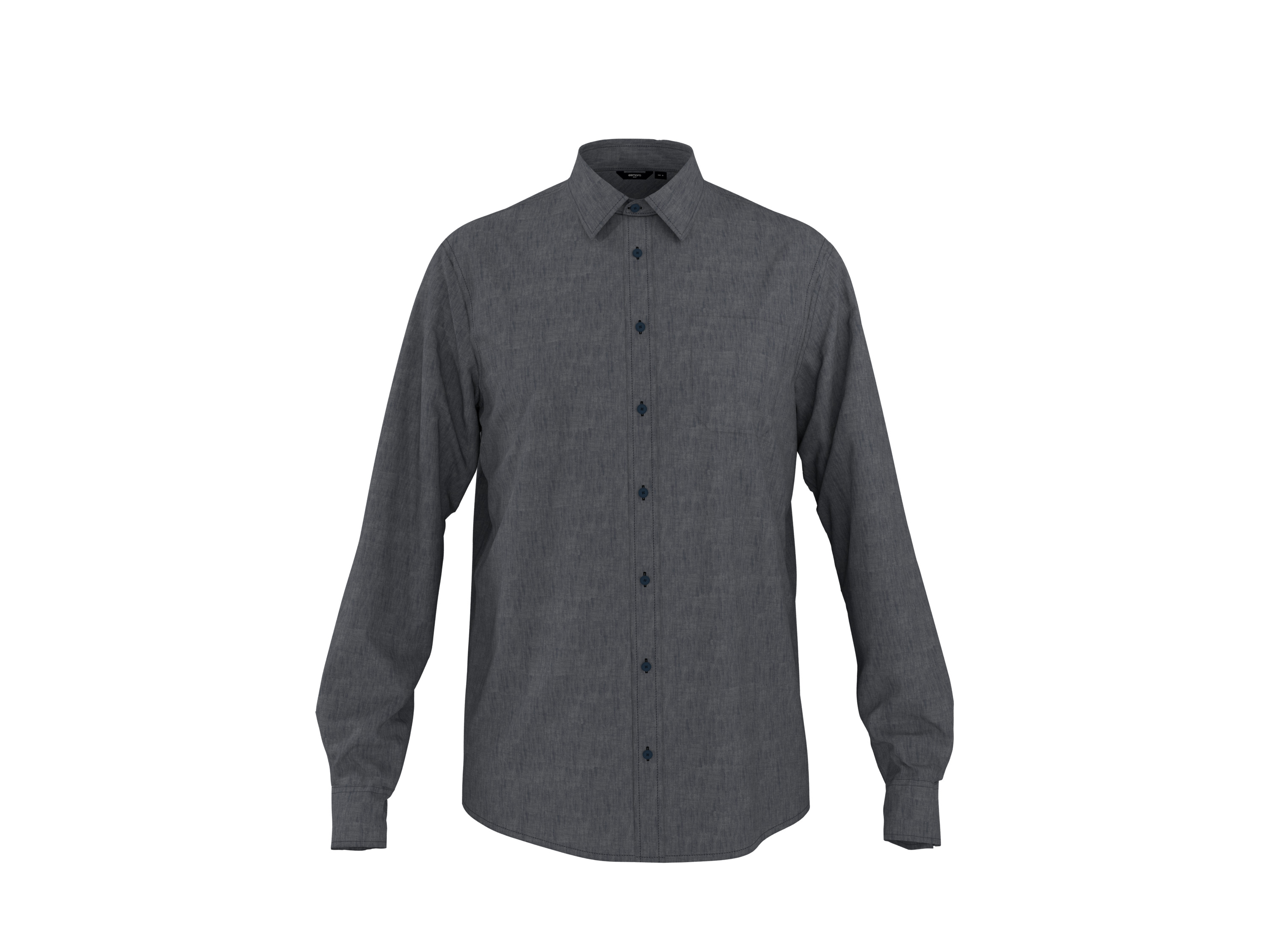 ESMARA MEN Linnen heren overhemd (Marineblauw, L (41/42))