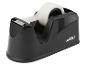 Zwarte Crelano tapehouder met witte plakband