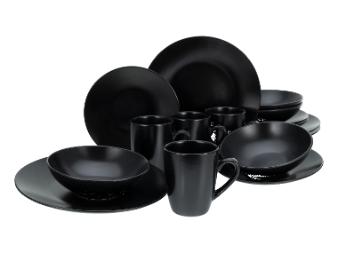 Creatable Serviesset Black Matt 16-delig