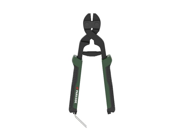 Groene en zwarte betonschaar met ergonomische handvatten.