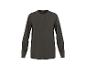 Donkergrijs Henley shirt met lange mouwen en knopen voor heren