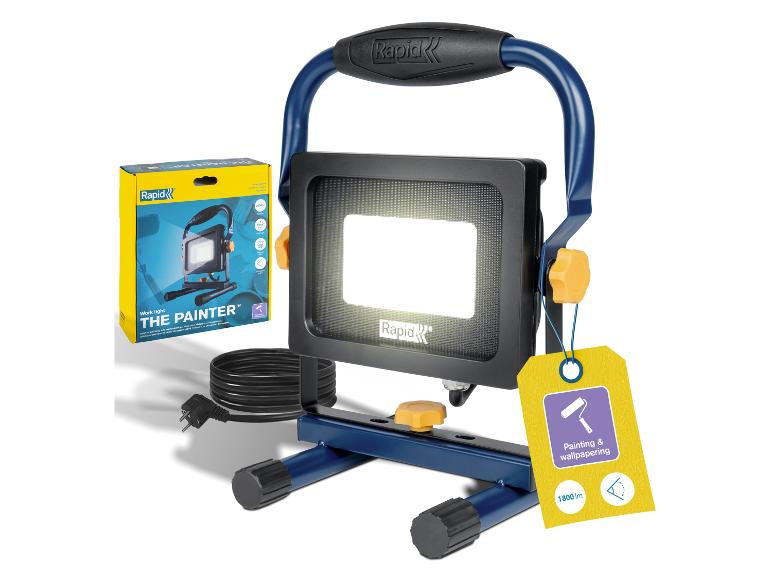 LIVARNO® werklamp 'The Painter' met verpakking en label, voor schilderen en behangen.