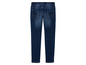 Blauwe skinny jeans met elastische tailleband.