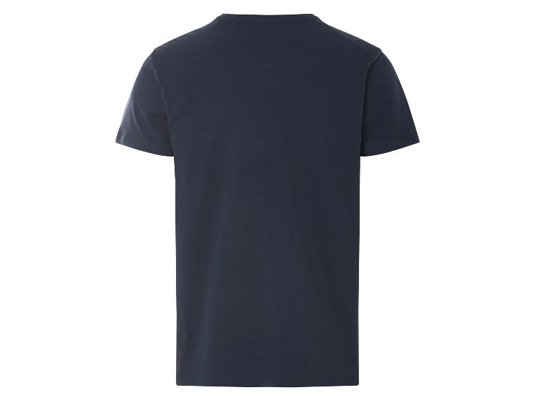 Donkerblauw heren t-shirt.