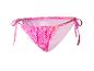 Roze bikini met strikjes en luipaardprint.