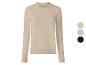 Beige trui met lange mouwen en ronde hals, met kleuropties