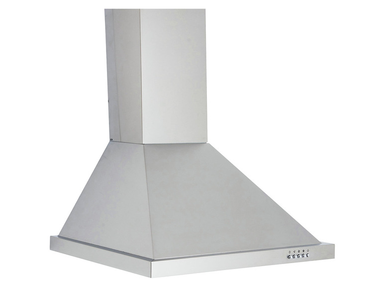 Een zilveren afzuigkap voor de keuken.