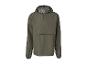 Khaki herenanorak met capuchon en korte rits.