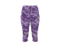 Sportieve capri legging voor dames met paars camouflagepatroon en trekkoord in de taille.