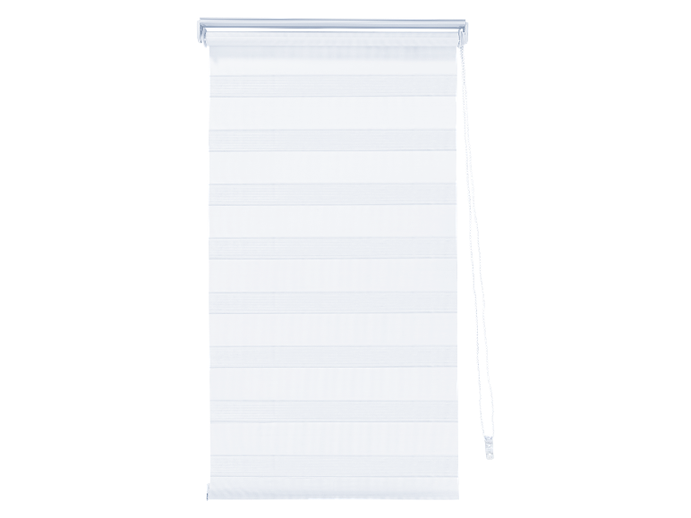 Een wit minimalistisch rolluik.