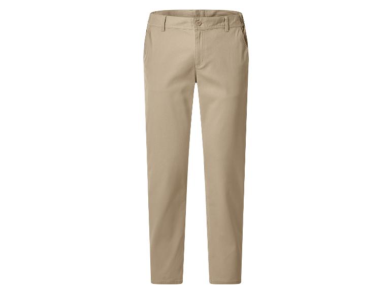 Heren beige chino broek met rechte pijpen