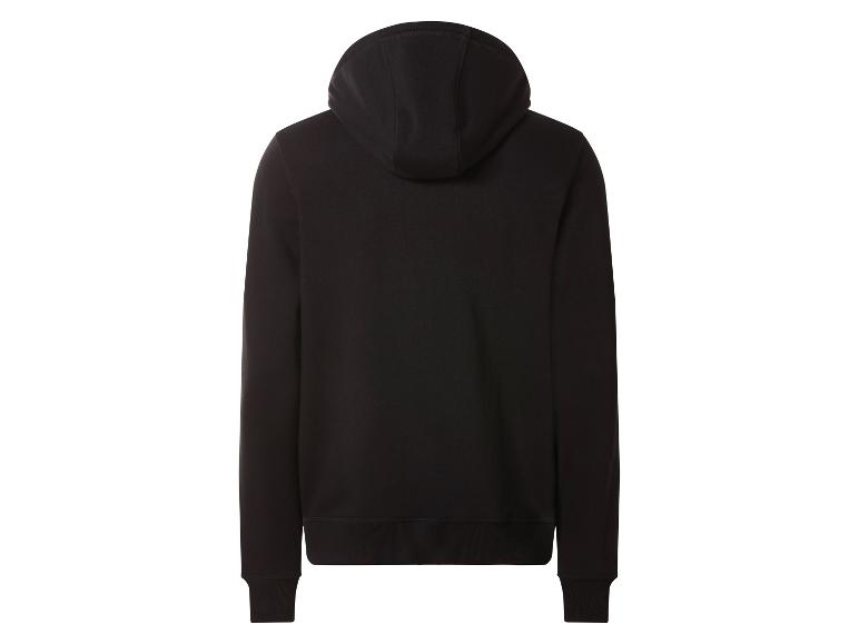 Zwarte hoodie voor heren, achterkant