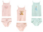 Drie sets ondergoed voor meisjes met Disney-thema: Chip 'n Dale, Elsa en Peppa Pig.