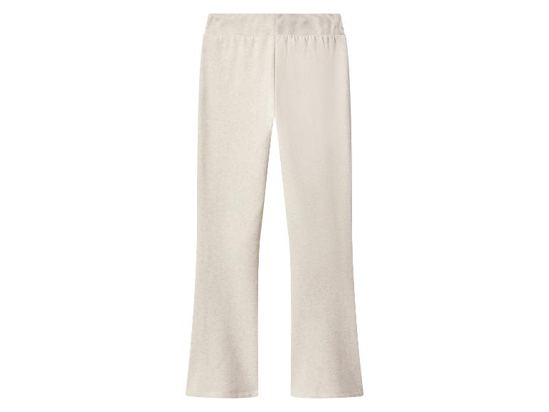 Beige dames joggingbroek met rechte pijpen