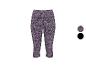 Paarse capri legging met luipaardprint en een effen zwarte optie