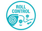 Een symbool voor Roll Control met een slang en bloemen.