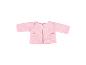 Roze gewatteerd babyvestje met lange mouwen en zakken