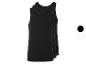 Verpakking van drie zwarte heren tanktops, met witte kleuroptie