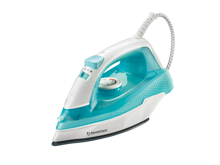 SilverCrest strijkijzer, turquoise en wit.
