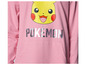 Een roze hoodie met Pikachu en het Pokemon logo.